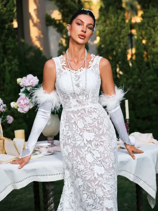 Dresses | Maxi Dresses*Mew Mews Fashion Edison Plunge Neck Floral Lace Maxi Dress