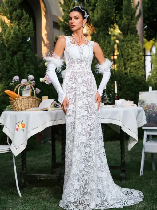 Dresses | Maxi Dresses*Mew Mews Fashion Edison Plunge Neck Floral Lace Maxi Dress