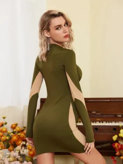 Dresses | Mini Dresses*Mew Mews Fashion Edmund Long Sleeve Cutout Mini Dress