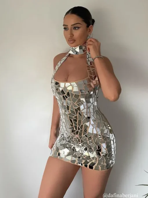 Embellishment | Dresses*Embellishment Eithne Halternck Acrylic Mini Dress