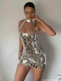 Embellishment | Dresses*Embellishment Eithne Halternck Acrylic Mini Dress