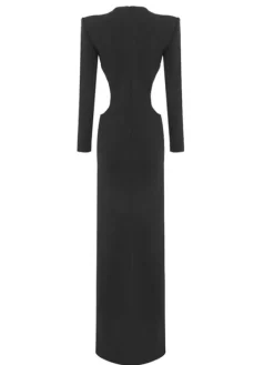 Dresses*Bandage Elettra Cutout Crystal Split Dress