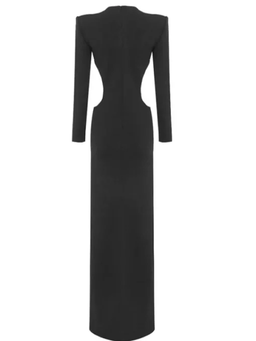 Dresses*Bandage Elettra Cutout Crystal Split Dress