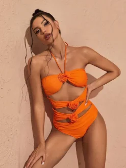 Bikini Sets*Mew Mews Fashion Eleven Halterneck Swimwear Two Piece Set