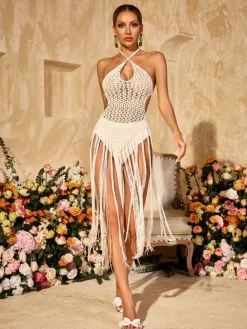 One Piece | Swimwear*Mew Mews Fashion Elyzor Fringe One Piece Swimsuit