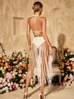 One Piece | Swimwear*Mew Mews Fashion Elyzor Fringe One Piece Swimsuit