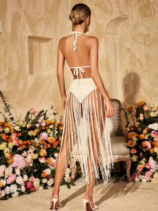 One Piece | Swimwear*Mew Mews Fashion Elyzor Fringe One Piece Swimsuit