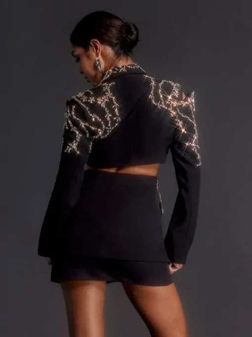 Coats & Jackets | Blazers*Mew Mews Fashion Emelye Long Sleeve Rhinestone Cutout Blazer