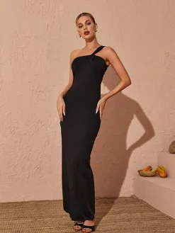 Dresses | Maxi Dresses*Mew Mews Fashion Emi One Shoulder Backless Maxi Dress In Black