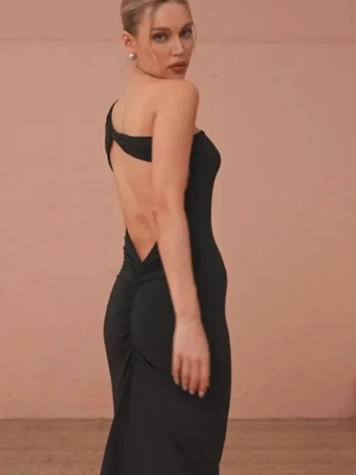 Dresses | Maxi Dresses*Mew Mews Fashion Emi One Shoulder Backless Maxi Dress In Black