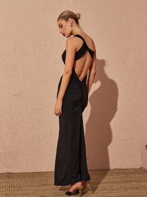 Dresses | Maxi Dresses*Mew Mews Fashion Emi One Shoulder Backless Maxi Dress In Black