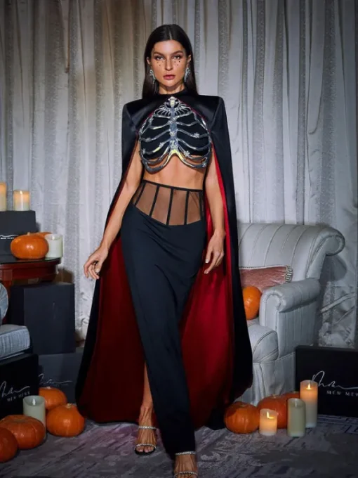 Armor Tops | Sets & Co-ords*Mew Mews Fashion Esther Cape Skirt Three Piece Set