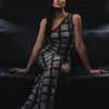 Embellishment | Dresses*Embellishment Esti One Shoulder Printed Rhinestone Maxi Dress