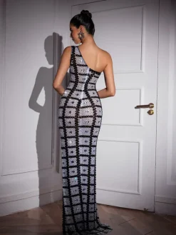 Embellishment | Dresses*Embellishment Esti One Shoulder Printed Rhinestone Maxi Dress