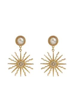 Earrings*Mew Mews Fashion Evelina Pearl Sun Earrings