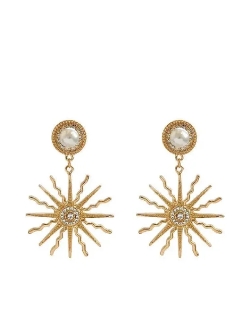 Earrings*Mew Mews Fashion Evelina Pearl Sun Earrings