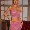 Sets & Co-ords*Mew Mews Fashion Faina Spaghetti Rhinestone Skirt Set
