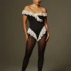 Bodysuits | Tops*Mew Mews Fashion Fenrir Off Shoulder Lace Bodysuit