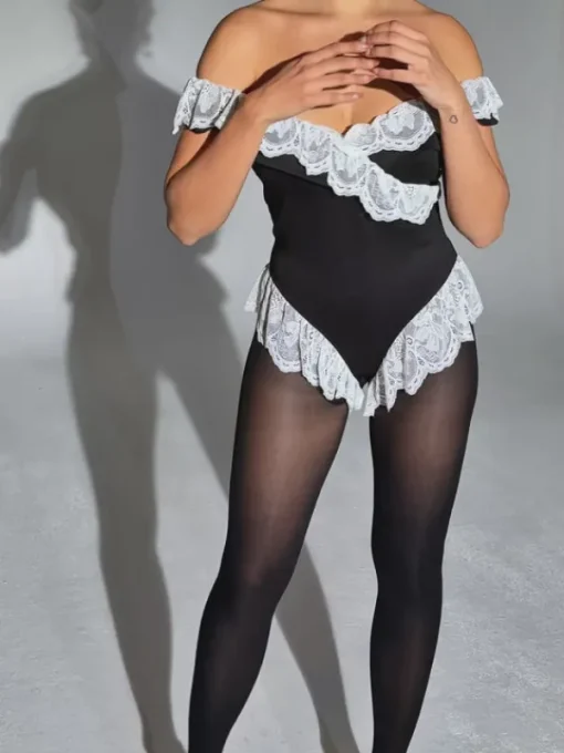 Bodysuits | Tops*Mew Mews Fashion Fenrir Off Shoulder Lace Bodysuit