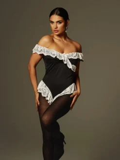 Bodysuits | Tops*Mew Mews Fashion Fenrir Off Shoulder Lace Bodysuit