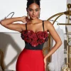 Tops*Mew Mews Fashion Fivika Spaghetti Flower Bustier Top