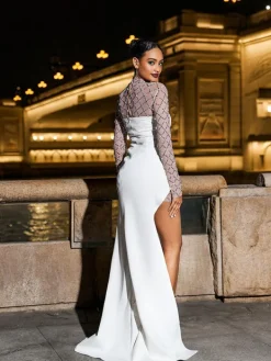 Embellishment | Dresses*Embellishment Foster Net Rhinestone Mesh Dress