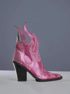 Shoes*Mew Mews Fashion Freidier Fire Crystal Boots