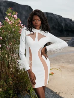 Dresses*Bandage Gabriella Dress In White
