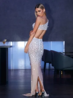 Embellishment | Dresses*Embellishment Gage One Shoulder Cutout Embellished Maxi Dress