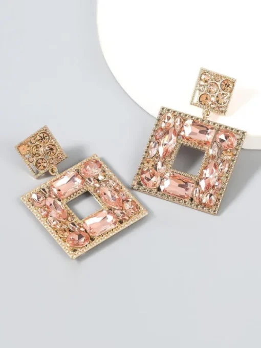 Earrings*Mew Mews Fashion Gem Door Knocker Statement Earrings