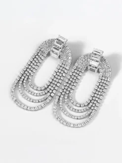 Earrings*Mew Mews Fashion Geneva Diamante Arch Earrings