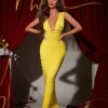Dresses | Maxi Dresses*Mew Mews Fashion Hape Plunge Ruched Maxi Dress