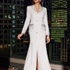 Dresses | Maxi Dresses*Mew Mews Fashion Hassan Rhinestone Blazer Dress In White
