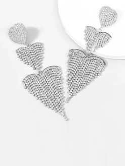Earrings*Mew Mews Fashion Hazel Heart Tassel Drop Earrings