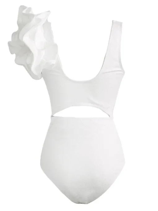 One Piece | Swimwear*Mew Mews Fashion Heather Ruffle Cutout One Piece Swimsuit
