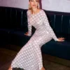 Embellishment | Dresses*Embellishment Holden Long Sleeve Embellished Maxi Dress In Light Nude