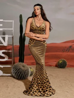 Embellishment | Dresses*Embellishment Hosea Printed Mermaid Maxi Dress