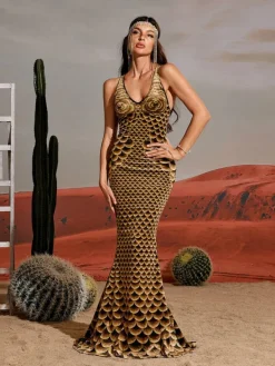 Embellishment | Dresses*Embellishment Hosea Printed Mermaid Maxi Dress