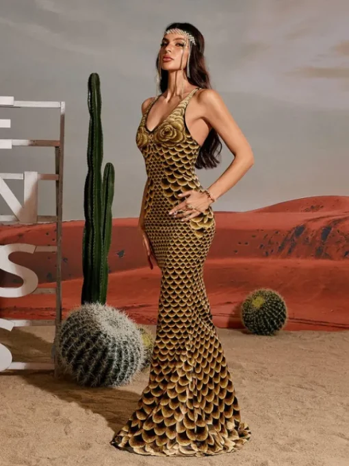 Embellishment | Dresses*Embellishment Hosea Printed Mermaid Maxi Dress