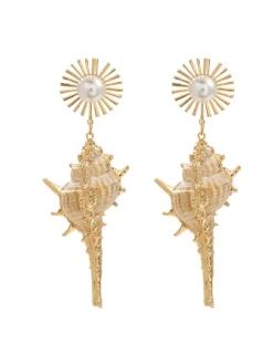 Earrings*Mew Mews Fashion Hoshi Pearl Conch Earrings