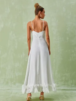 Dresses*Mew Mews Fashion Ilsa Spaghetti Maxi Dress In White