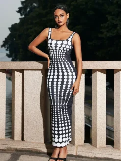 Dresses | Maxi Dresses*Mew Mews Fashion Ishi Dot Printed Maxi Dress In White
