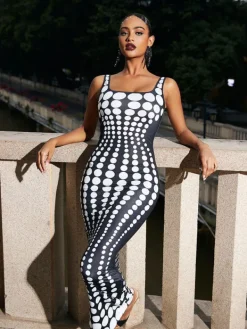Dresses | Maxi Dresses*Mew Mews Fashion Ishi Dot Printed Maxi Dress In White