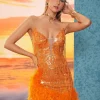 Embellishment | Dresses*Lu Yili Jace Ruffe Asymmetric Sequin Skirt Set