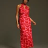 Dresses | Midi Dresses*Mew Mews Fashion Jacki Halterneck Floral Cutout Midi Dress