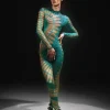 Embellishment*Embellishment Jadon Hollow Printed Rhinestone Jumpsuit