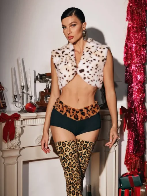Tops*Mew Mews Fashion Jaeleah Leopard Hooded Top
