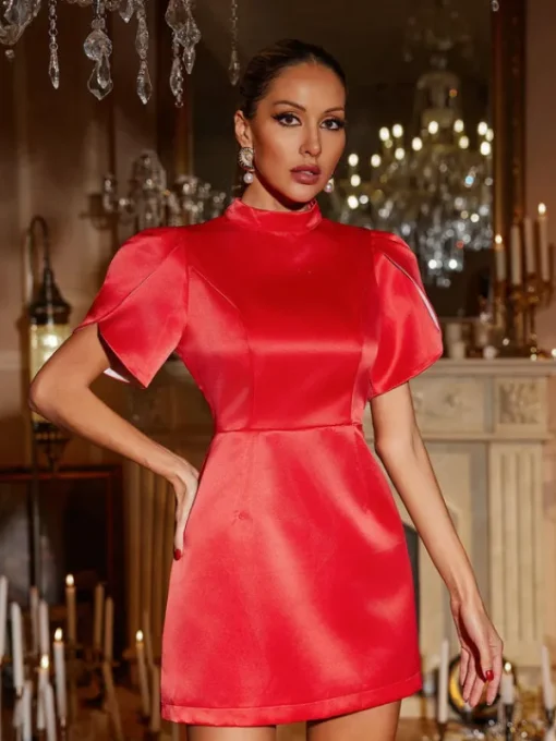 Dresses | Mini Dresses*Mew Mews Fashion Jaetyn Bow Cutout Satin Mini Dress