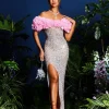Embellishment | Dresses*Embellishment Janiela Strapless Rhinestone Split Maxi Dress