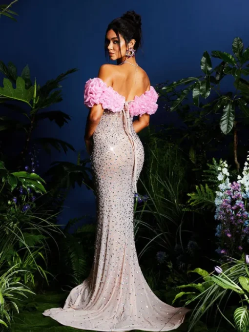 Embellishment | Dresses*Embellishment Janiela Strapless Rhinestone Split Maxi Dress